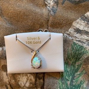 Silver & 10K gold Necklace